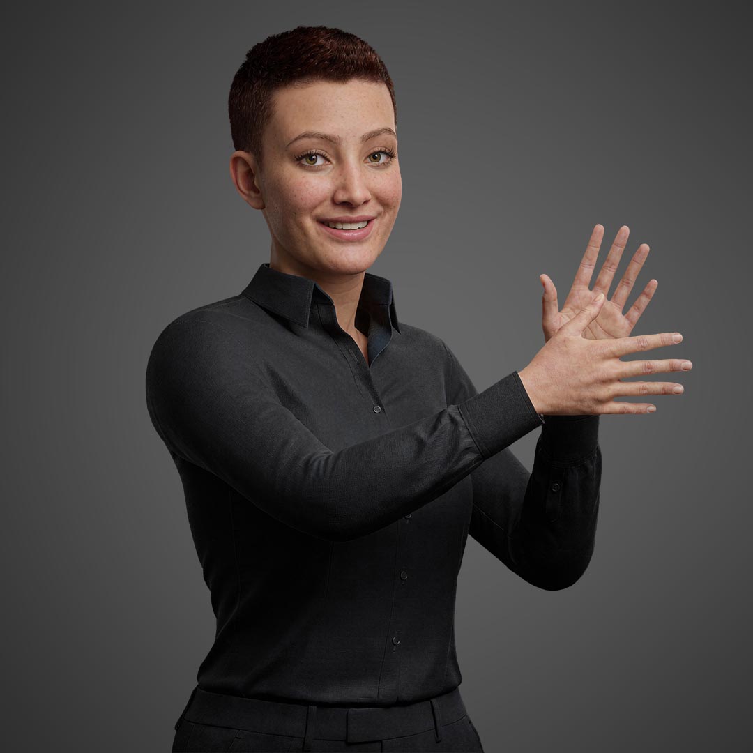 SignHero 3D Avatar in der Frontalansicht